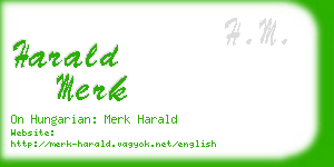 harald merk business card